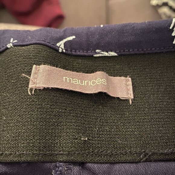 Maurice XS blue patterned skinny dress pan… - Picture 5 of 9